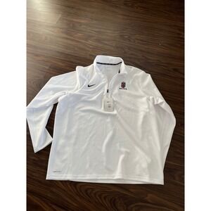 NEW Nike Brown University Dri-FIT 1/4 Zip Training Top White Mens XXL M53181